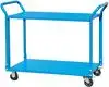 200kg Load Capacity 2-Layer Wood Platform Handcart with 4-Inch Silent Casters 4