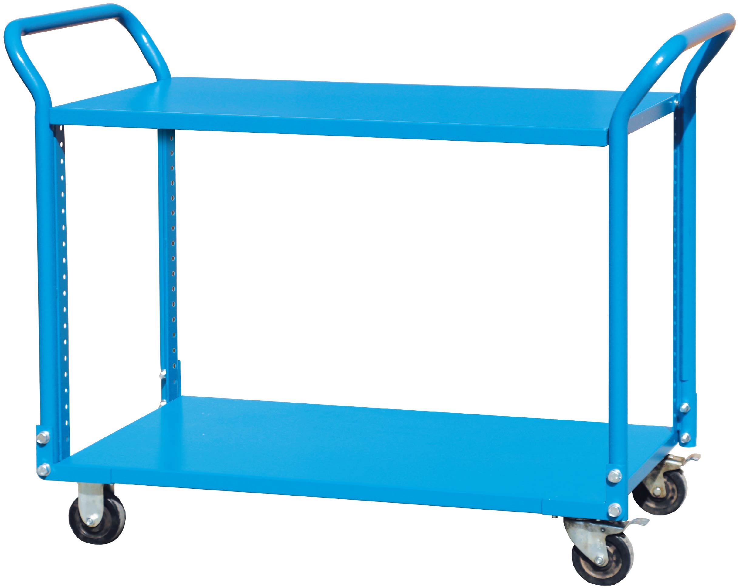 E312028  metal  steel  tool  cart&trolley  portable   2-layers   handcart   with  4  inch  wheel 9
