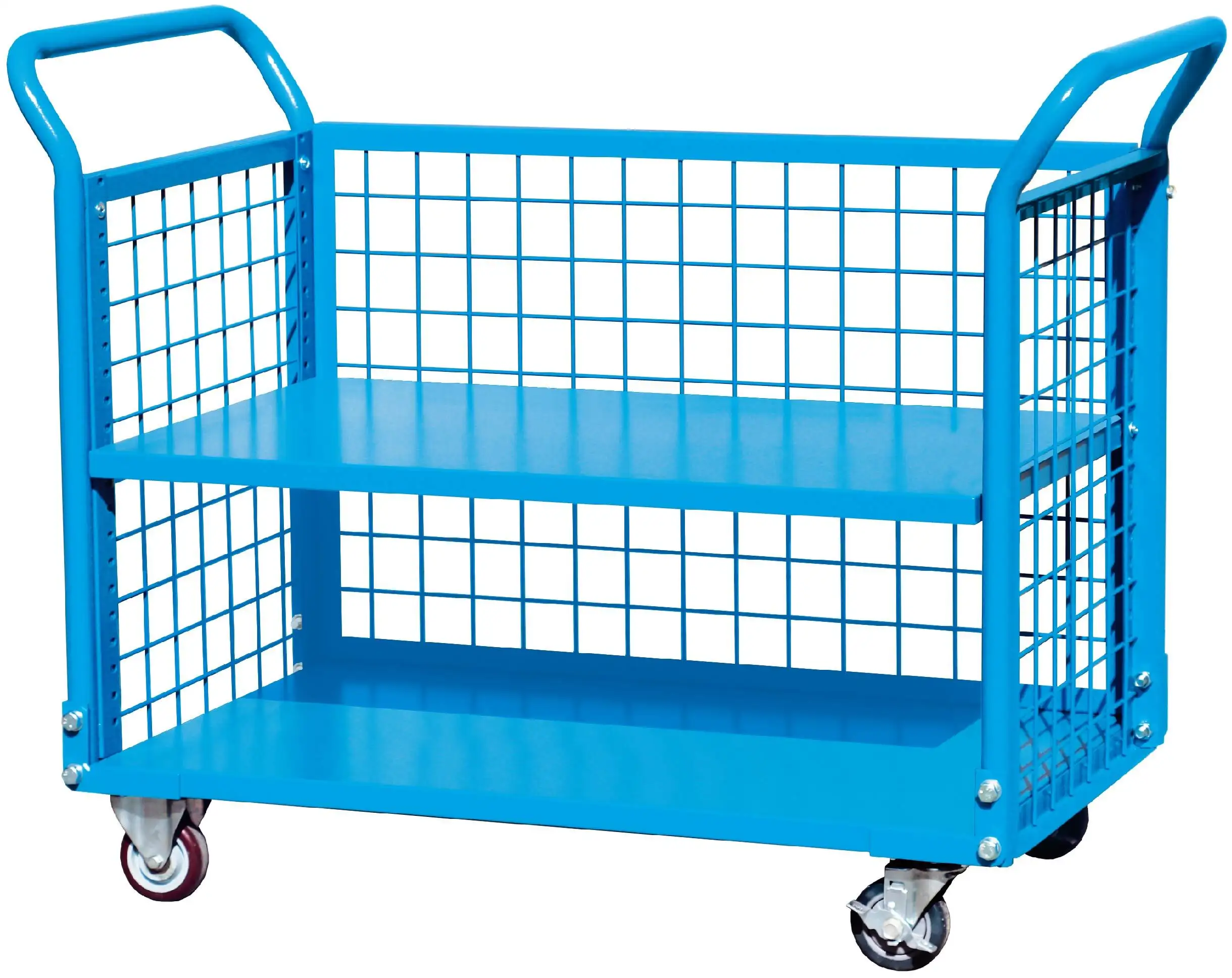 200kg Load Capacity 2-Layer Wood Platform Handcart with 4-Inch Silent Casters 5