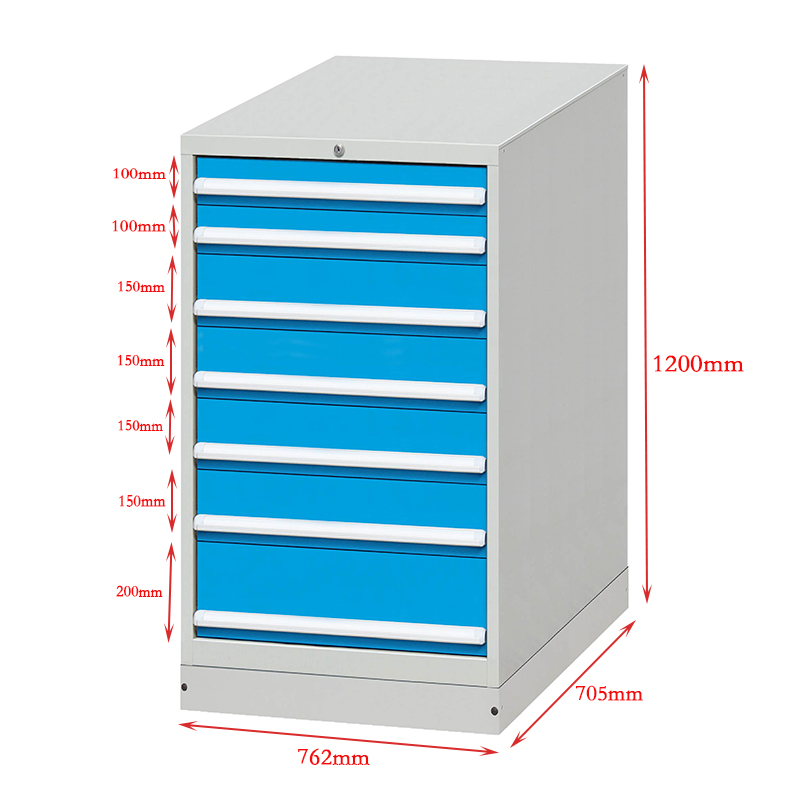 Heavy-Duty 7-Drawer Steel Tool Cabinet - RAL5012 Powder Coated 8