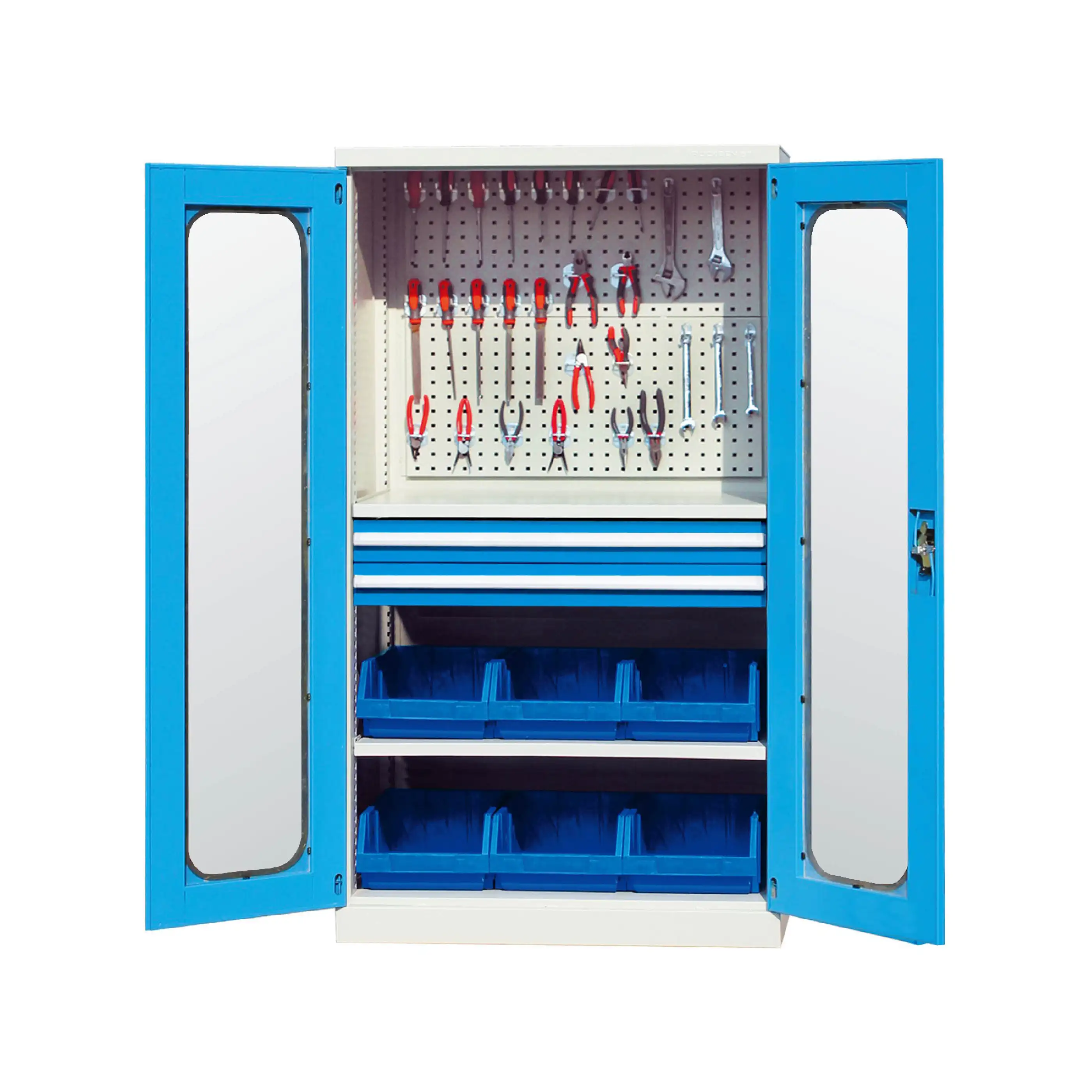 E136030-H180G Espesyal na Disenyo Customize na Pabrika Presyo Malakas na Tool sa Pag-iimbak ng Tool ng Dibdib na Gabinete na May Mirror Frame Door 1