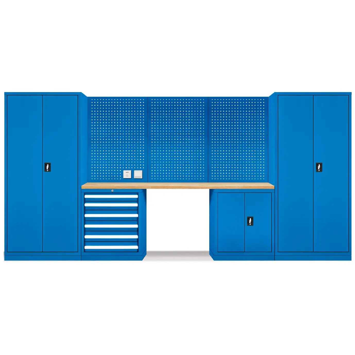 E103021 Factory Garage Customized Tool Cabinet Multi-Function Storage Cabinet na may mga istante at pintuan 1