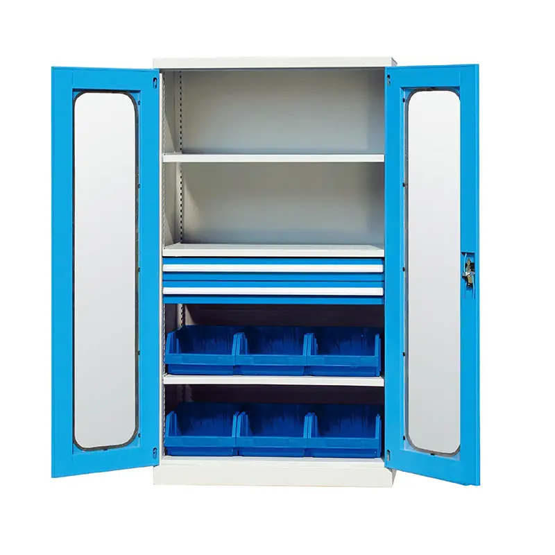 E136045-H180G Double Door Garage Storage Workshop Gumamit ng mabibigat na duty shelf drawer cabinets 1