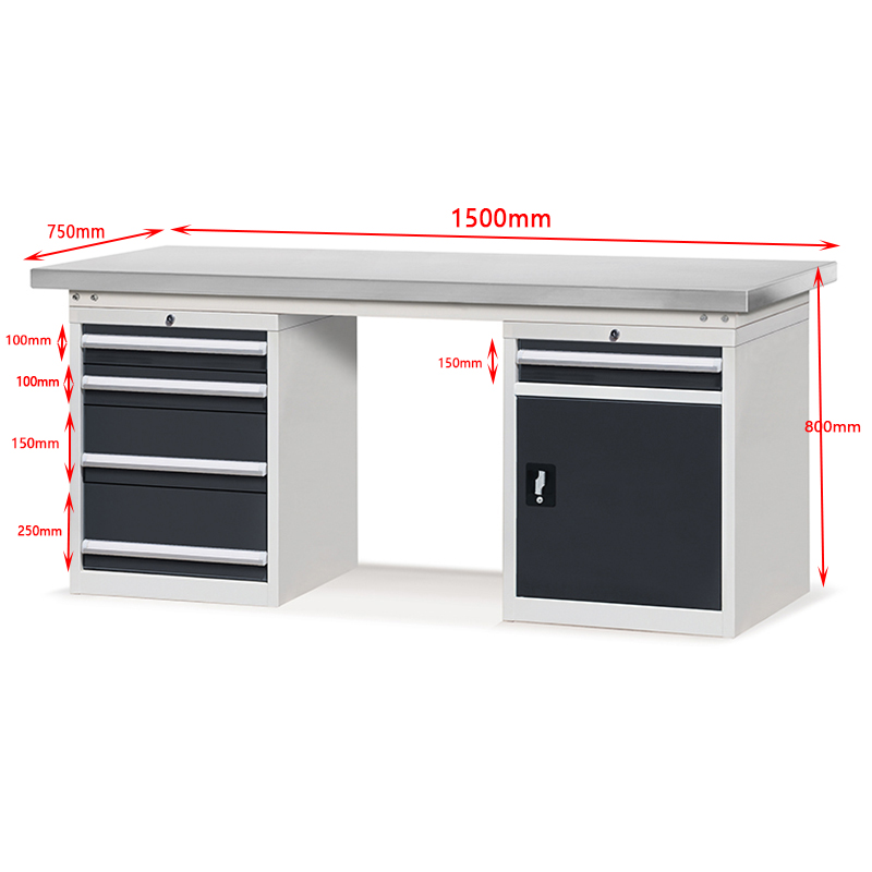 E210261-17  storage cabinet tool workbench garage store  drawers  and   door  combination   worktables 8