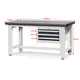 Customizable Steel Workbench with 3 Drawers - Sturdy & Durable 2