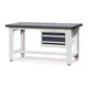 Heavy-Duty Mobile Tool Workbench with Adjustable Height and 2 Drawers 2