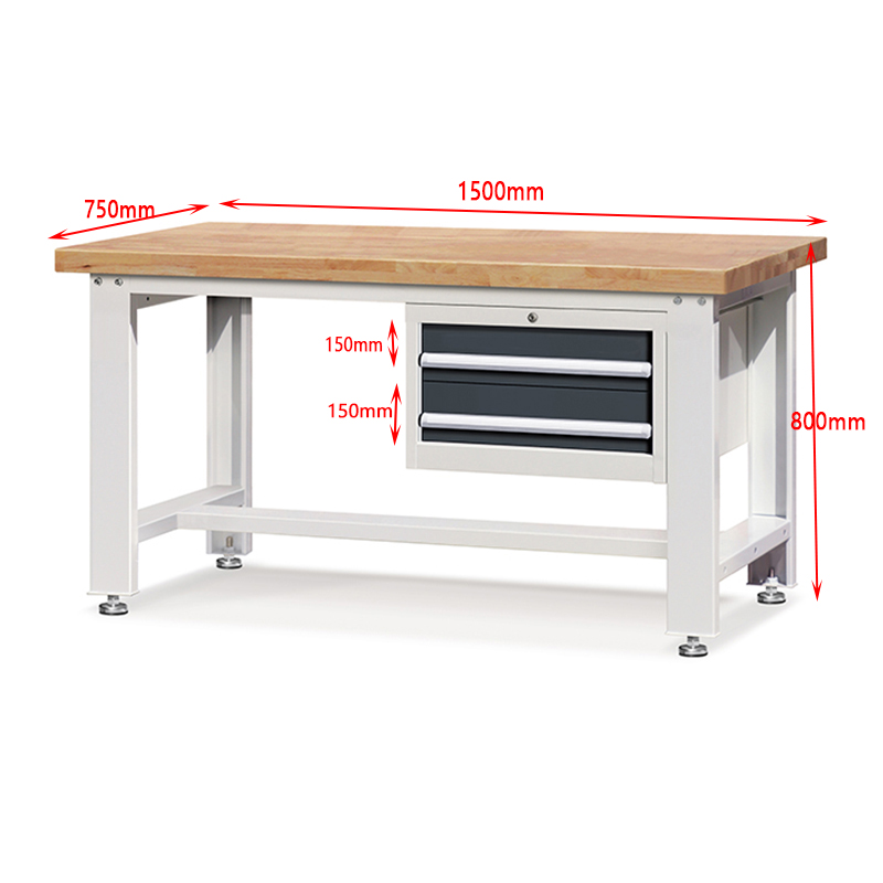 Quality E220131-12 cheap workbench garage 2 drawer wooden worksurface Manufacturer | ROCKBEN 8