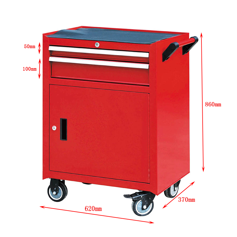 Quality EH18214  repair  rolling tool box cabinet   light   duty   2  drawers   RAL3003  trolleys Manufacturer | ROCKBEN 8