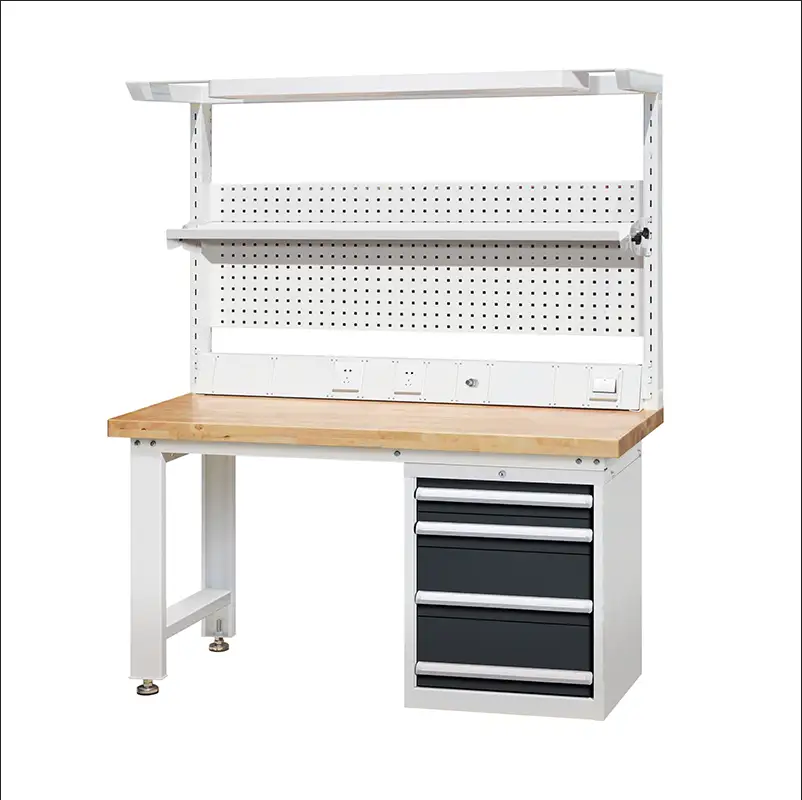 Pinakamahusay na E222731 E021081 Malakas na Tungkulin Garage Workbench 4 Drawer Lockable Sa Pegboard Company - Rockben 1