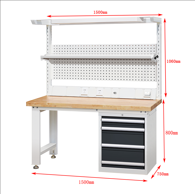 Best E222731 E021081 heavy duty garage workbench 4 drawers lockable with pegboard Company - ROCKBEN 9