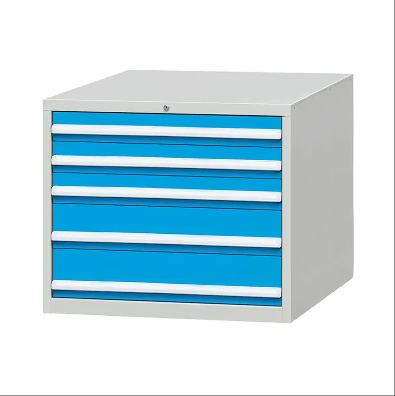 Kalidad E100731-5A Tool Cabinets Malakas na Tungkulin Workshop 5 Drawer Lockable RAL5012 Tagagawa | Rockben 1