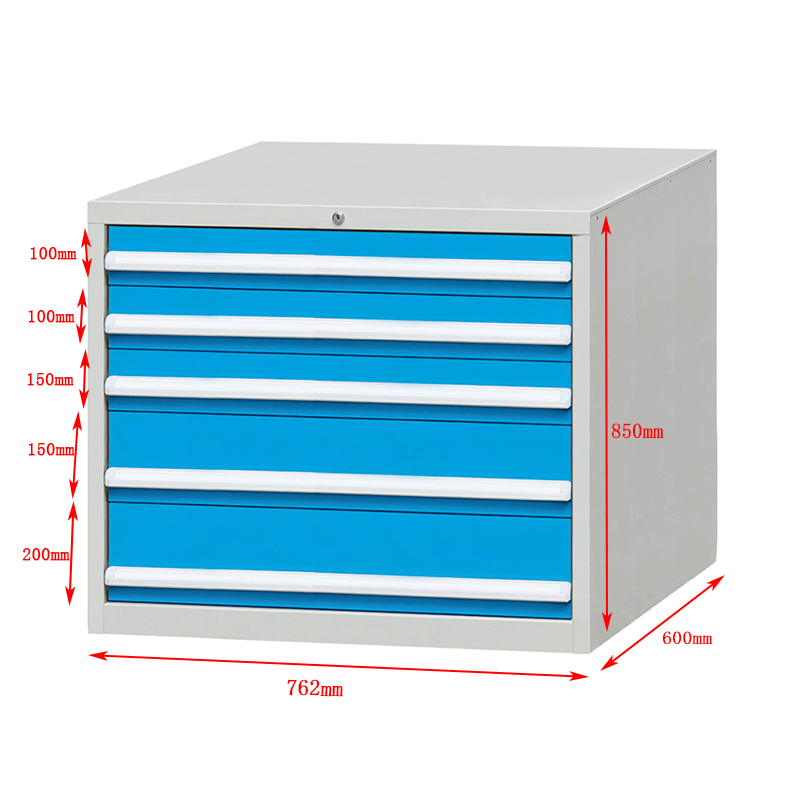 Quality E100731-5A  tool cabinets heavy duty workshop   5  drawers  lockable  RAL5012 Manufacturer | ROCKBEN 8