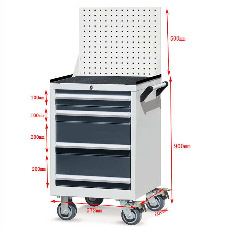E310106  tool  box on wheels   heavy  duty   4  drawers   high  load  capacity   tool cart trolley Manufacturer 9