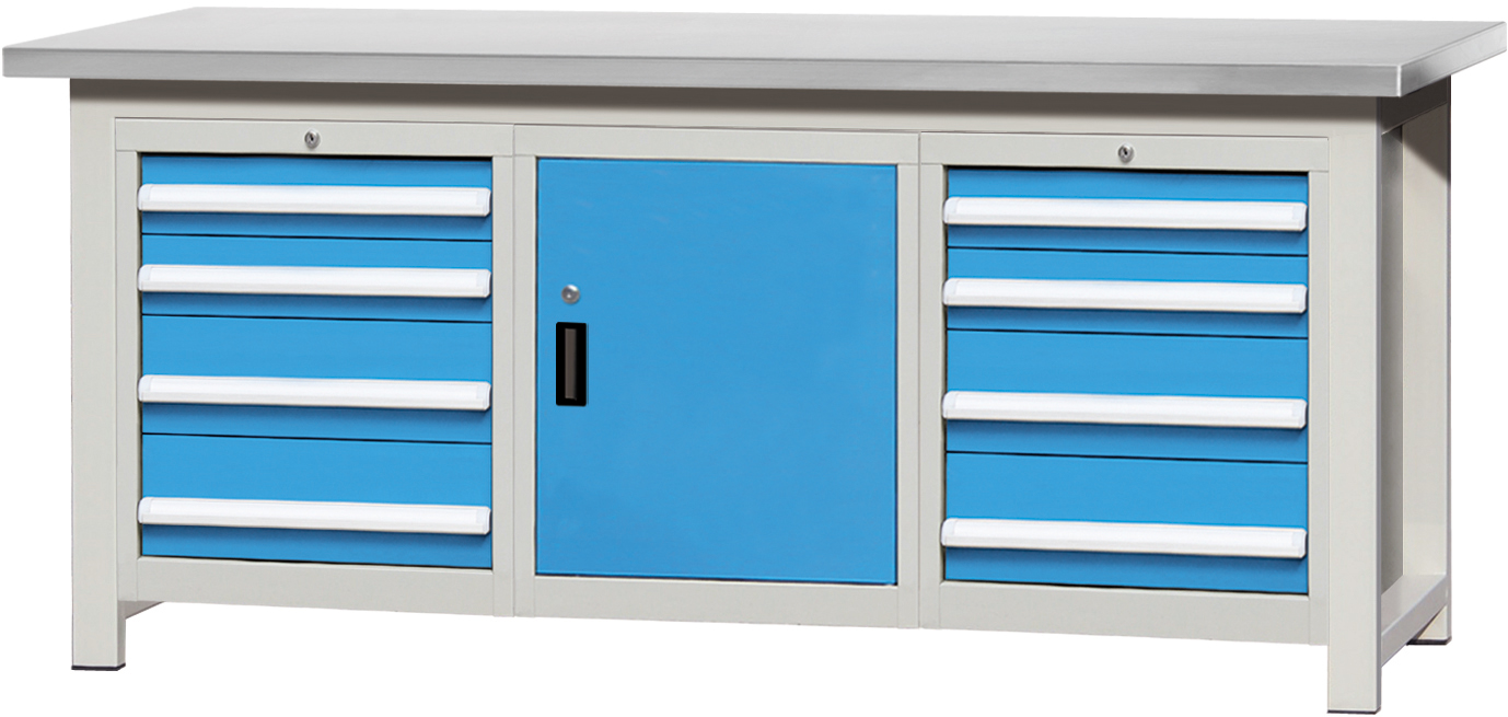 ROCKBEN - High Quality Powder coated Mobile Workbench Industrial Work Bench Tool Cabinet Workbench And Workstations 8