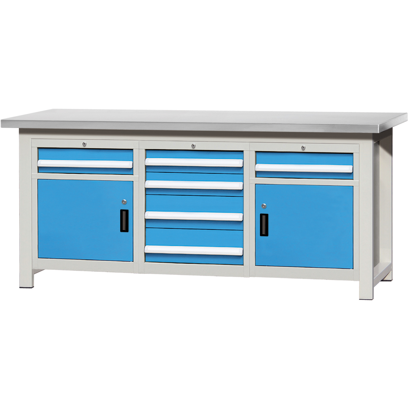 ROCKBEN - Combined Mobile Tool workstation Garage cabinet Workbench Storage Systems Workbench And Workstations 8