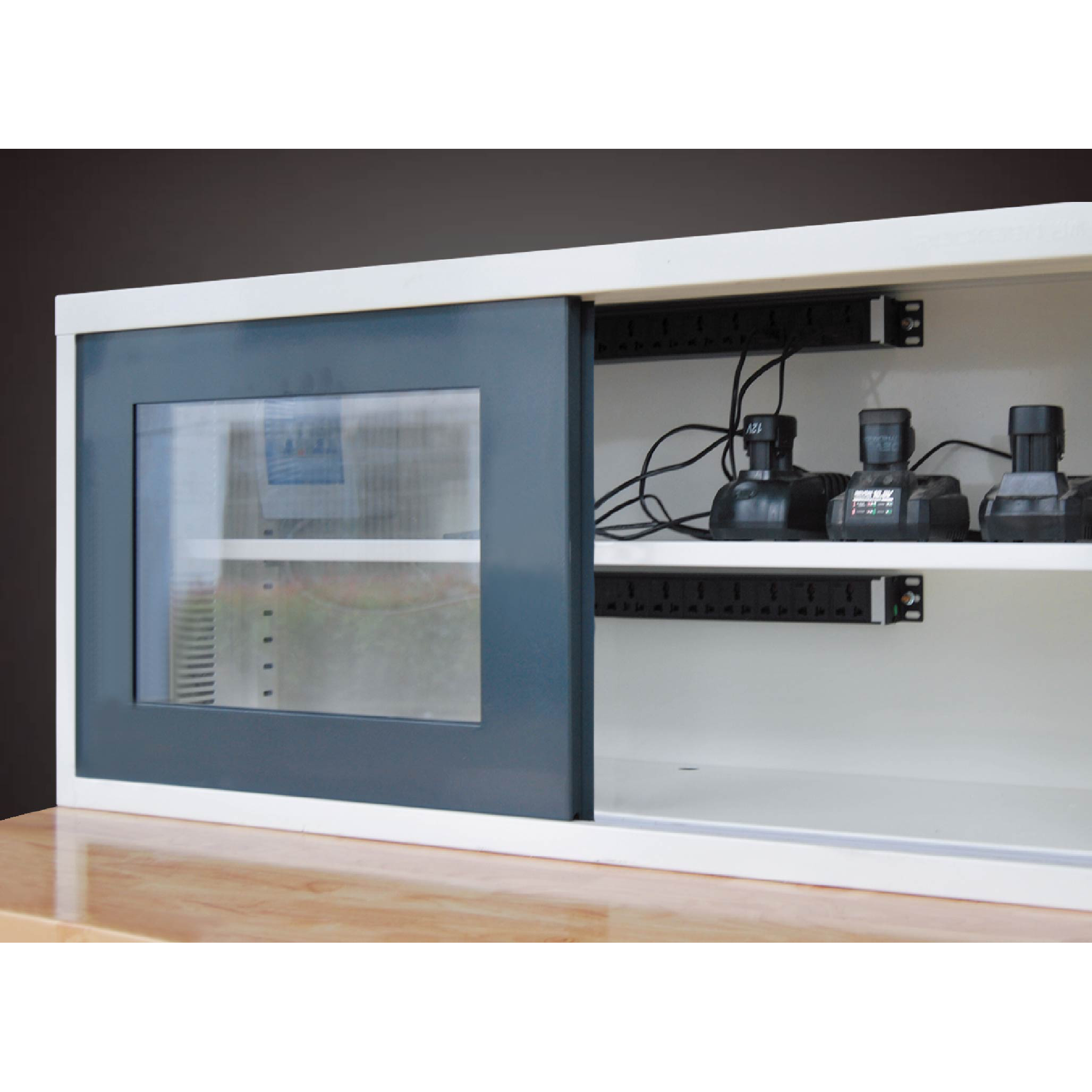 ROCKBEN - E113501 Metal mirror frame door Electric Tool Charging bases Cabinet Workbench And Workstations 13