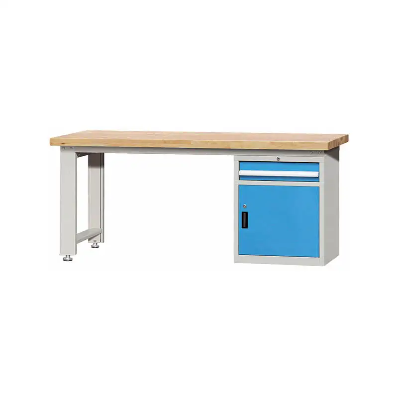 Rockben - E 210203-12 Wholesale Custom Steel Industrial Workbench Laboratory Furniture Workbench na may mga kabinet ng drawer ng Gabinete at mga cabinets ng imbakan 1