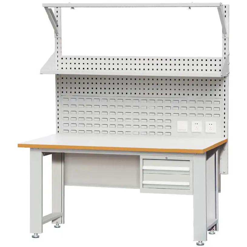 Rockben - E600217 drawer cabinet light fixture shelf at pegboard straight leg esd workbench workbench at workstations 1