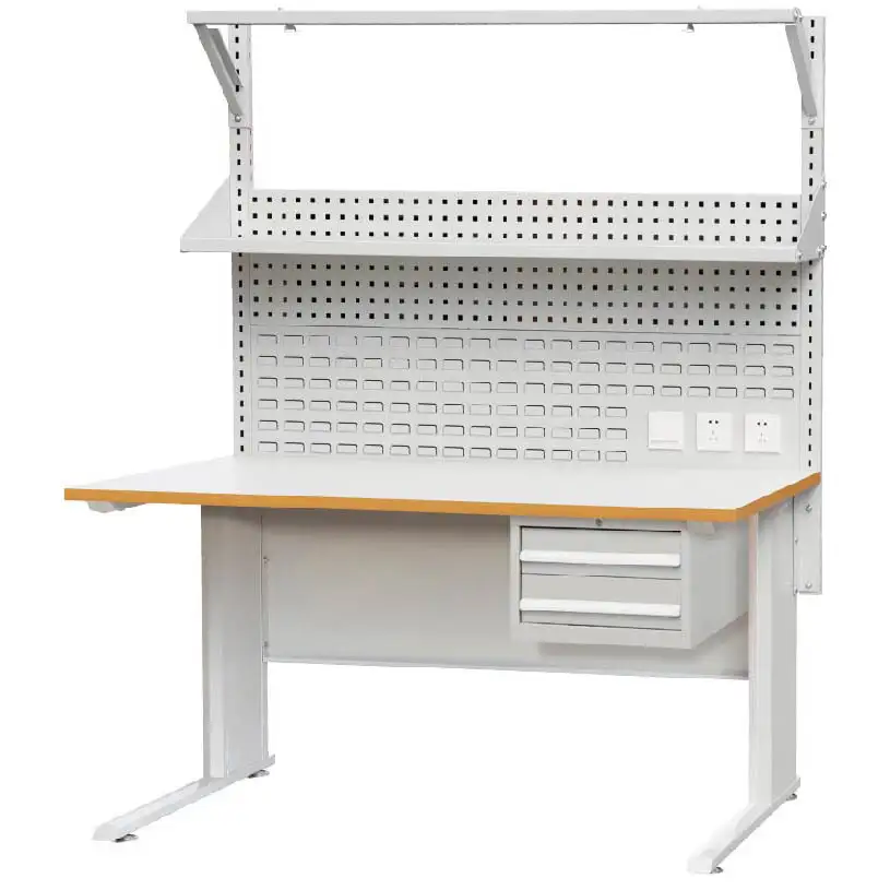Rockben - Pabrika Supply Stainless Steel Worktable na may drawer cabinet para sa lugar ng trabaho sa parmasyutiko na may ilaw at pegboard workbench at workstations 1