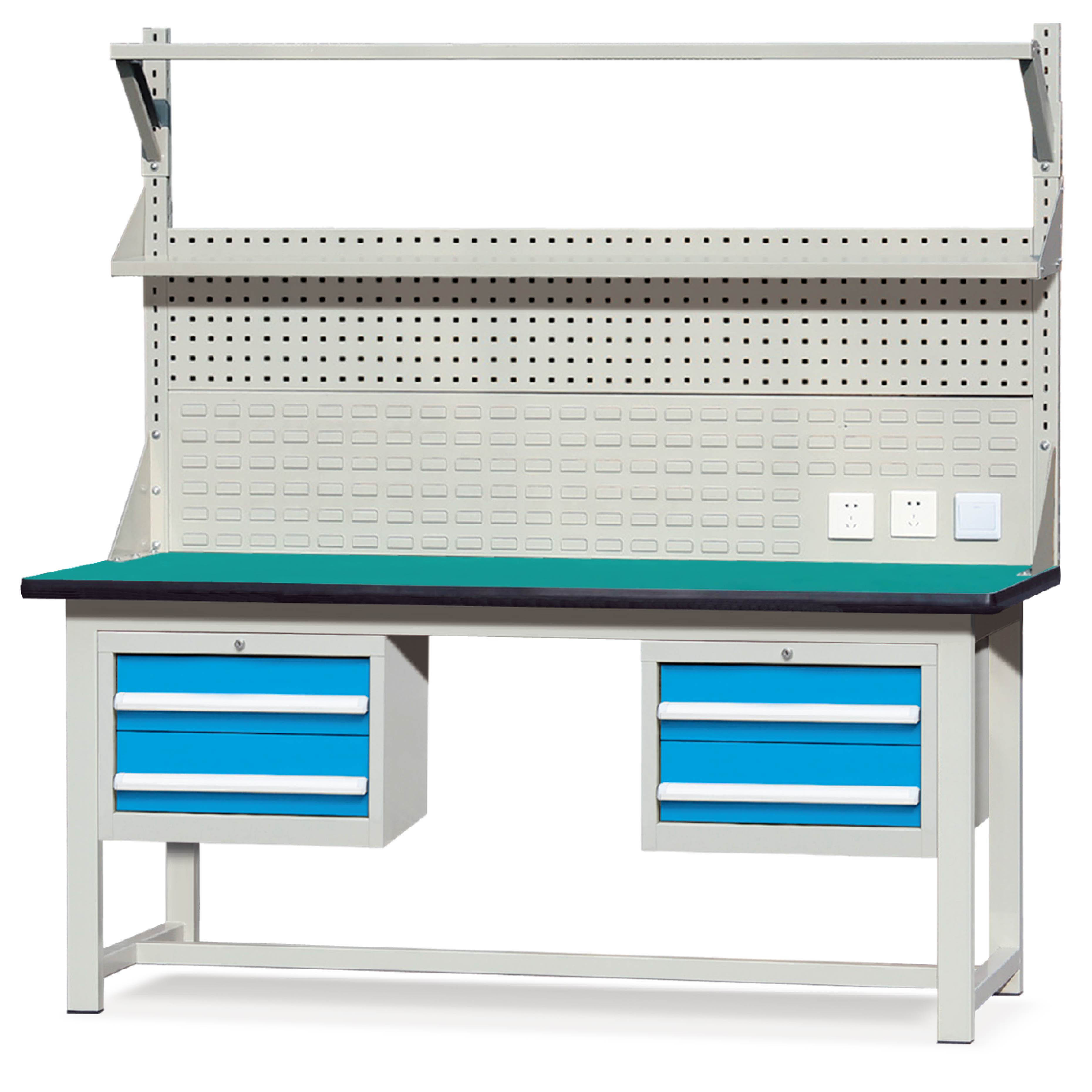 ROCKBEN - E601204 Full Weld Stainless Steel Square Tube Frame Steel Workbench Table Industrial Workbench Drawer Cabinets and storage cabinets 10