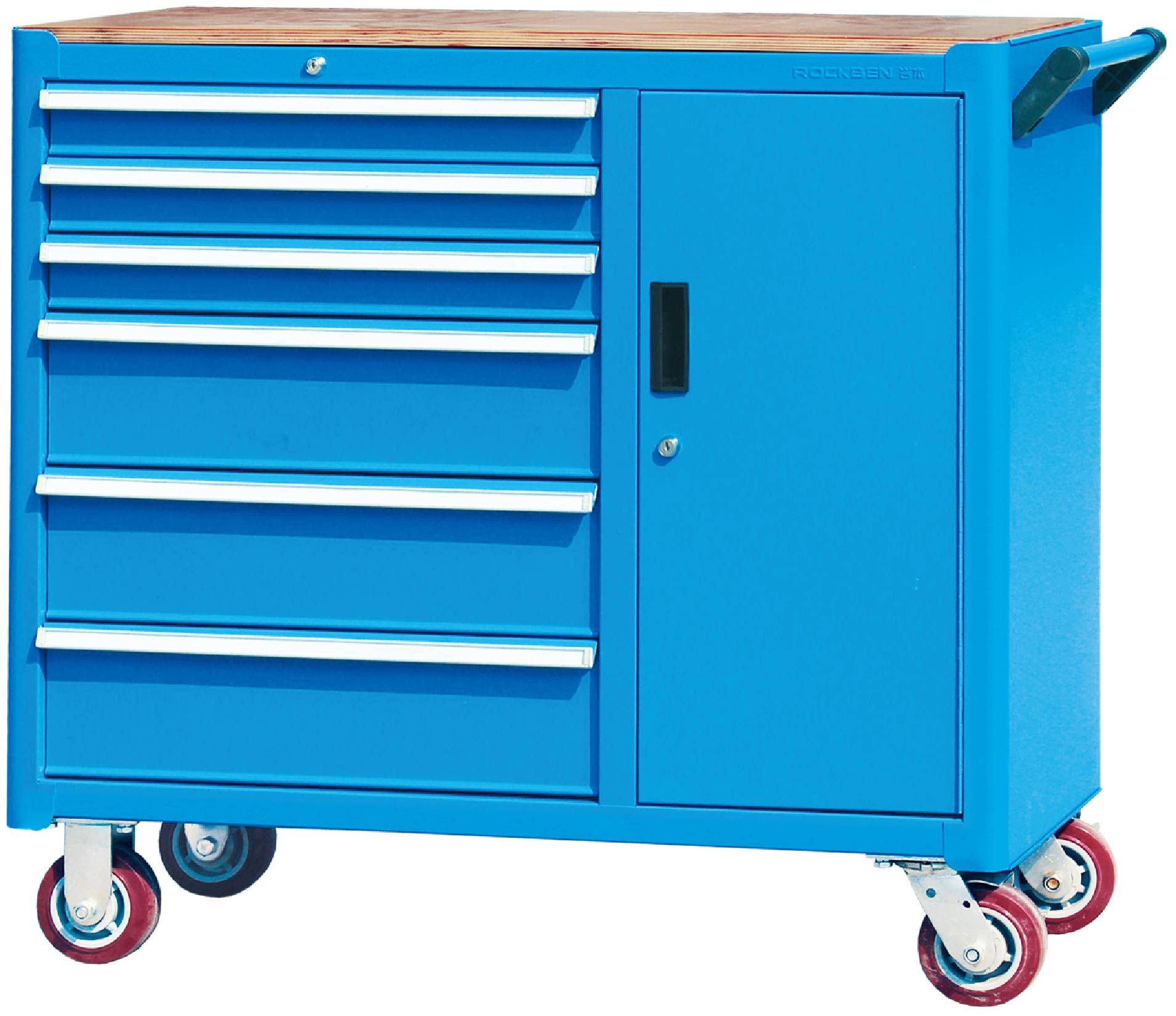 ROCKBEN - Wholesale High Quality Auto Repair Tool Trolley Box Roller Cart Set With Drawers For Professional Heavy Duty Mobile Cabinet Tool carts and Trolleys 8