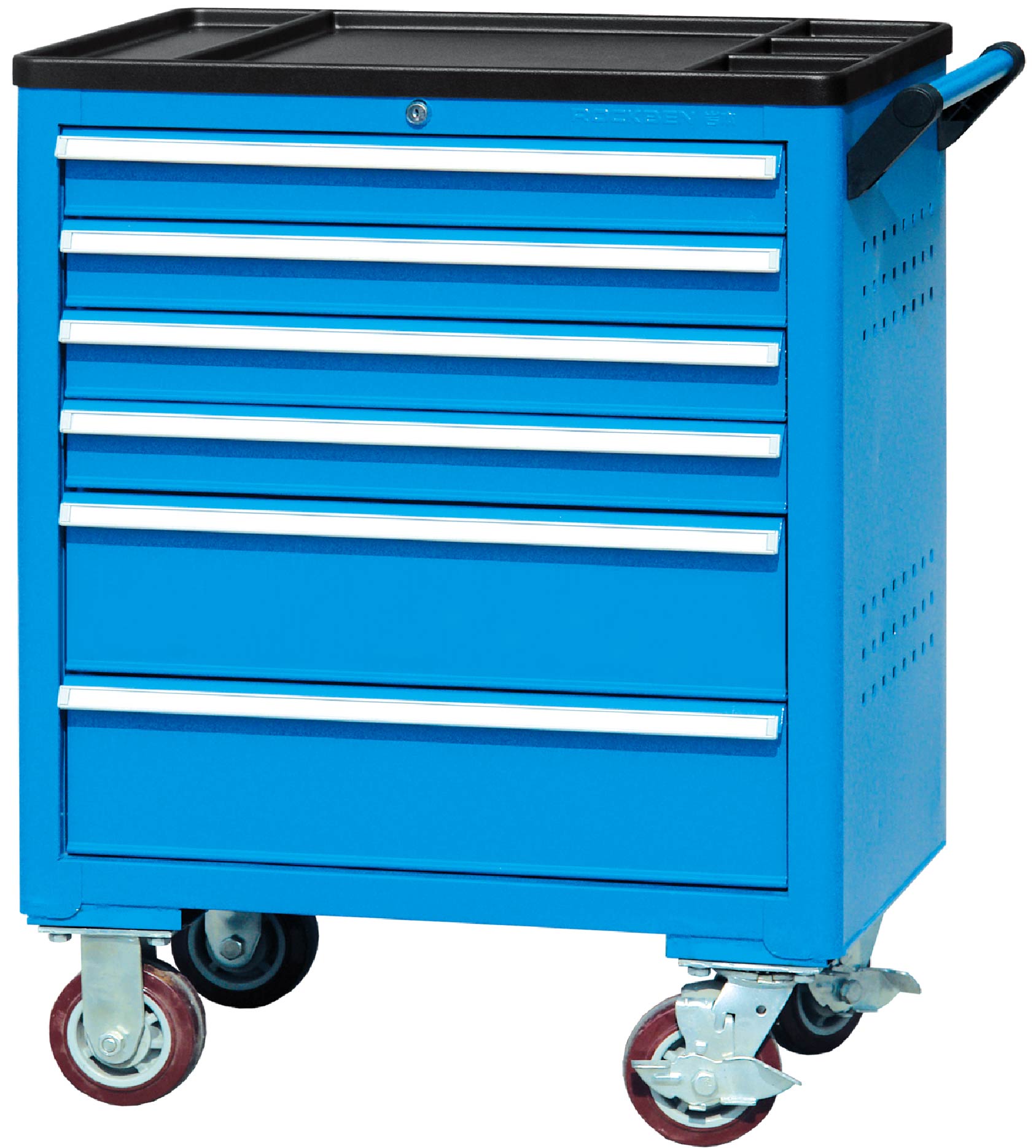 ROCKBEN - Best Selling Metal Drawer Tool Box Roller 4 Wheel Steel Tool Trolley Mobile Cabinet Tool carts and Trolleys 8