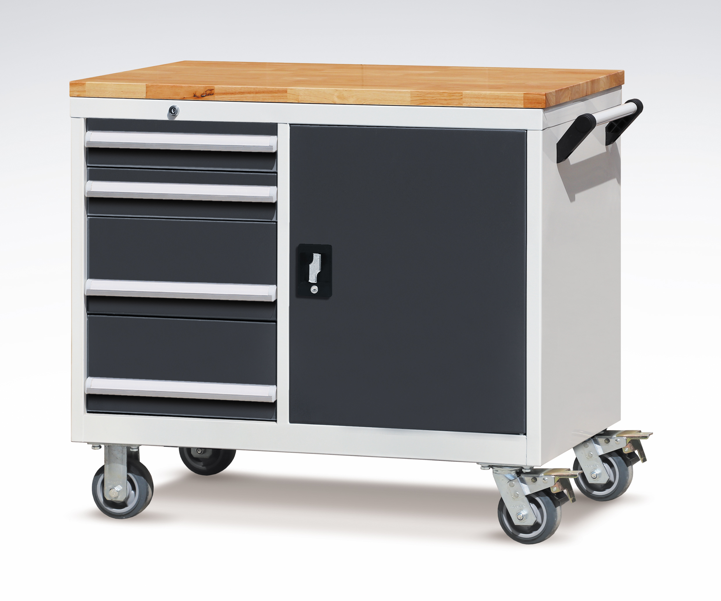 ROCKBEN - 2022 Best Selling Heavy-Duty Tool Cart 4 Wheels Tool Box Storage Tool Cabinet With Drawers Tool carts and Trolleys 8