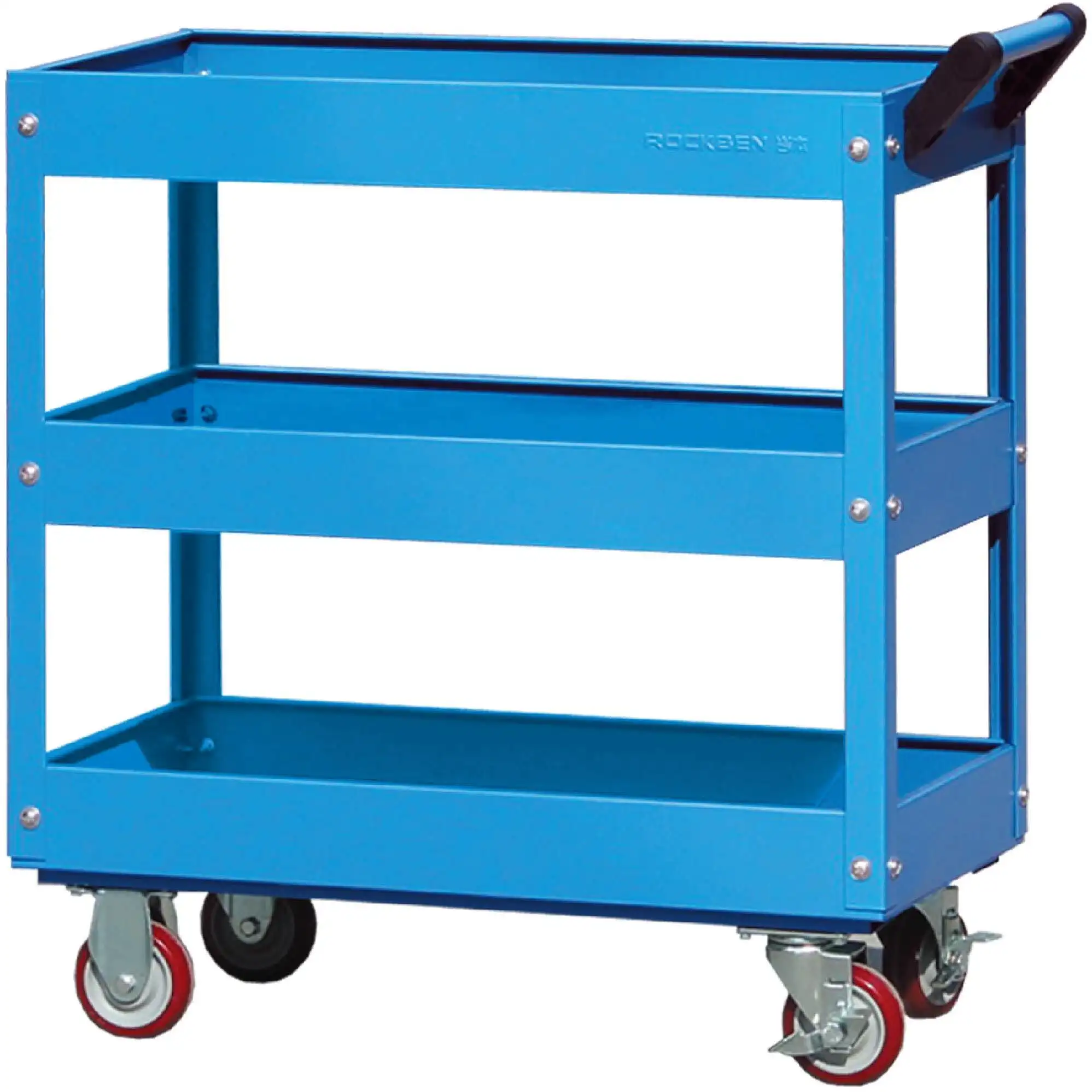 Rockben - Home Storage Utility Cart Rolling 3 Tier Book Trolley/Tool Cart na may Mga Handles at Wheels Tool Carts at Trolley 1