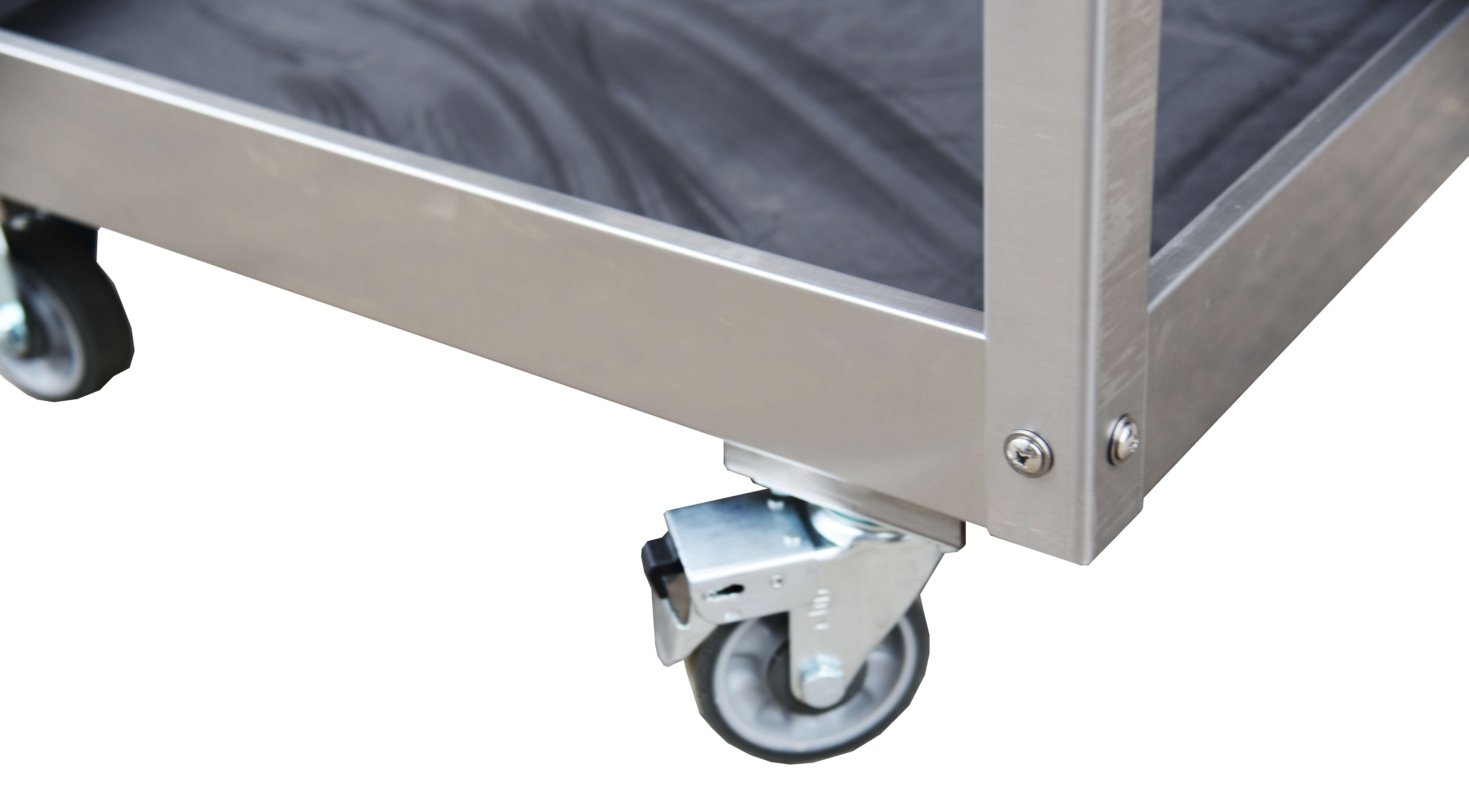 ROCKBEN - Three-tier Rack Light Stainless Steel Restaurant Tool Box Roller Trolley With Tools Four-wheel Mobile Cabinet Tool carts and Trolleys 12