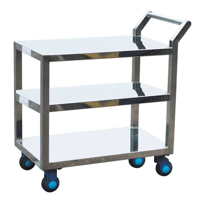 ROCKBEN - Three-tier Rack Light Stainless Steel Restaurant Tool Box Roller Trolley With Tools Four-wheel Mobile Cabinet Tool carts and Trolleys 9