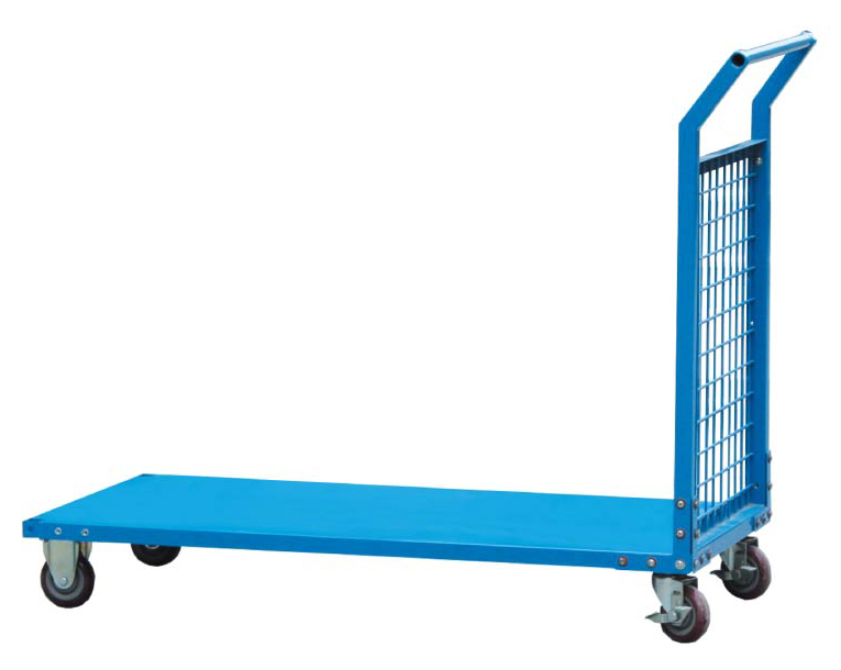 ROCKBEN - E 312026 Steel Deck Platform Trolley Warehouse Workshop Supermarket Logistics 4 Wheel Platform Trolley Tool carts and Trolleys 11