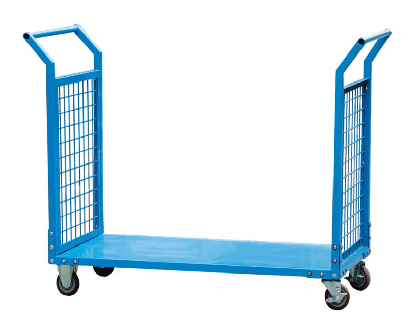ROCKBEN - E 312026 Steel Deck Platform Trolley Warehouse Workshop Supermarket Logistics 4 Wheel Platform Trolley Tool carts and Trolleys 12