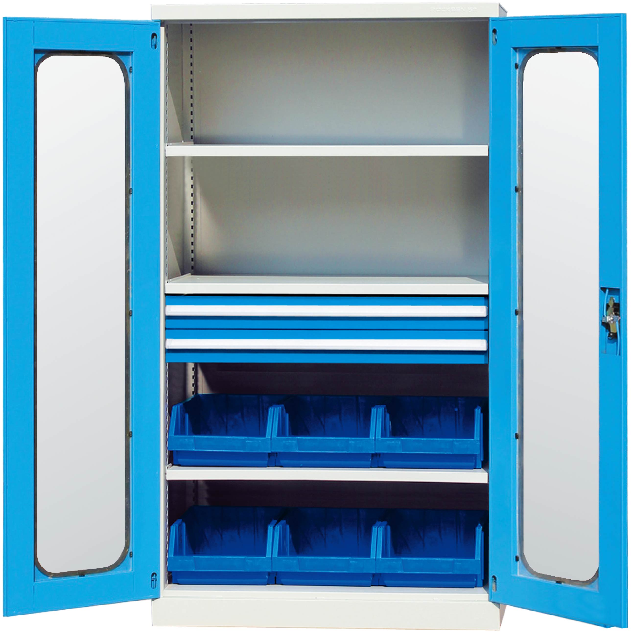 ROCKBEN - Hot selling customized tool cabinet Stainless steel roller large tool cabinet with drawer Drawer Cabinets and storage cabinets 13