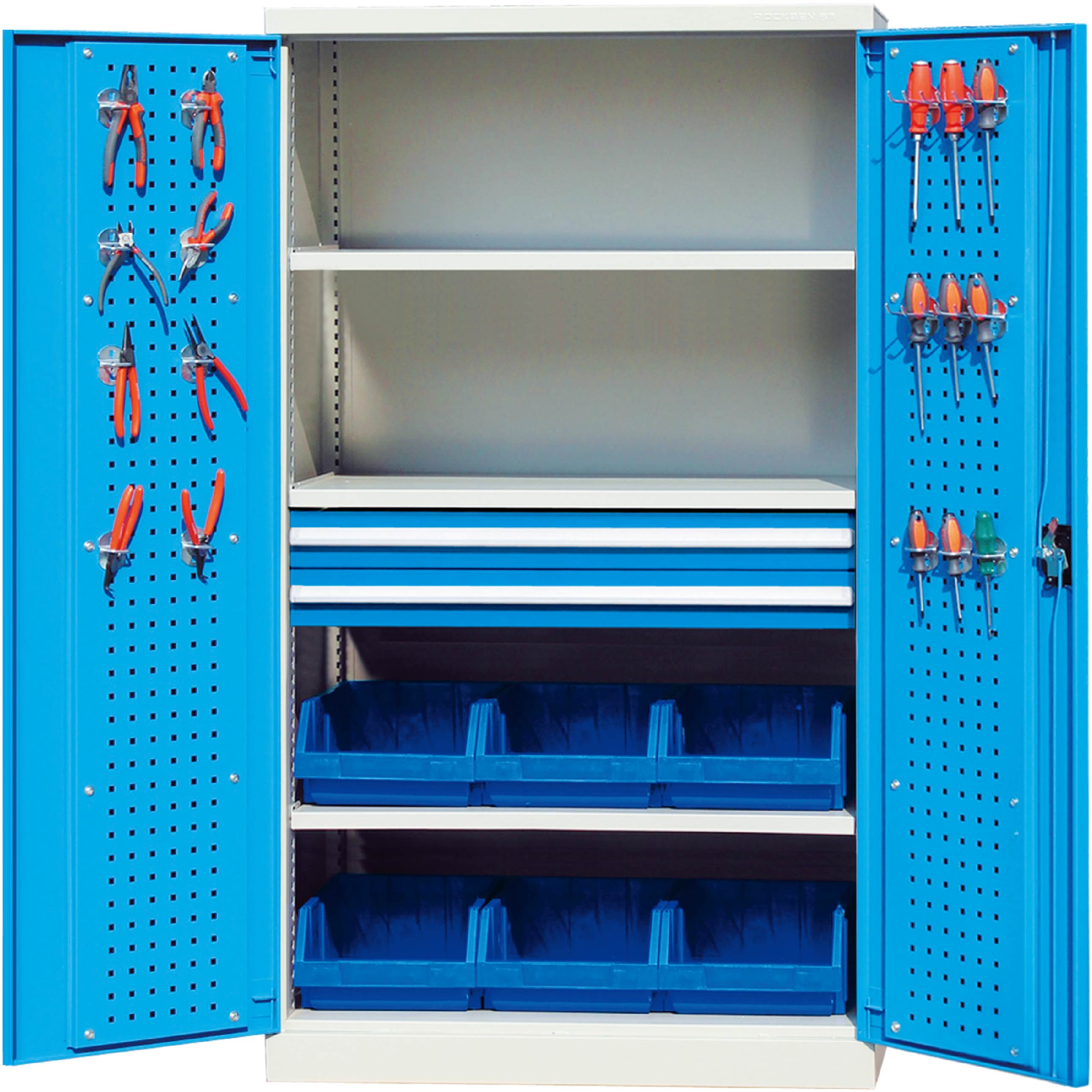 ROCKBEN - E136045-H180K Creative trendy tools box set mechanic metal tool cabinet Drawer Cabinets and storage cabinets 13