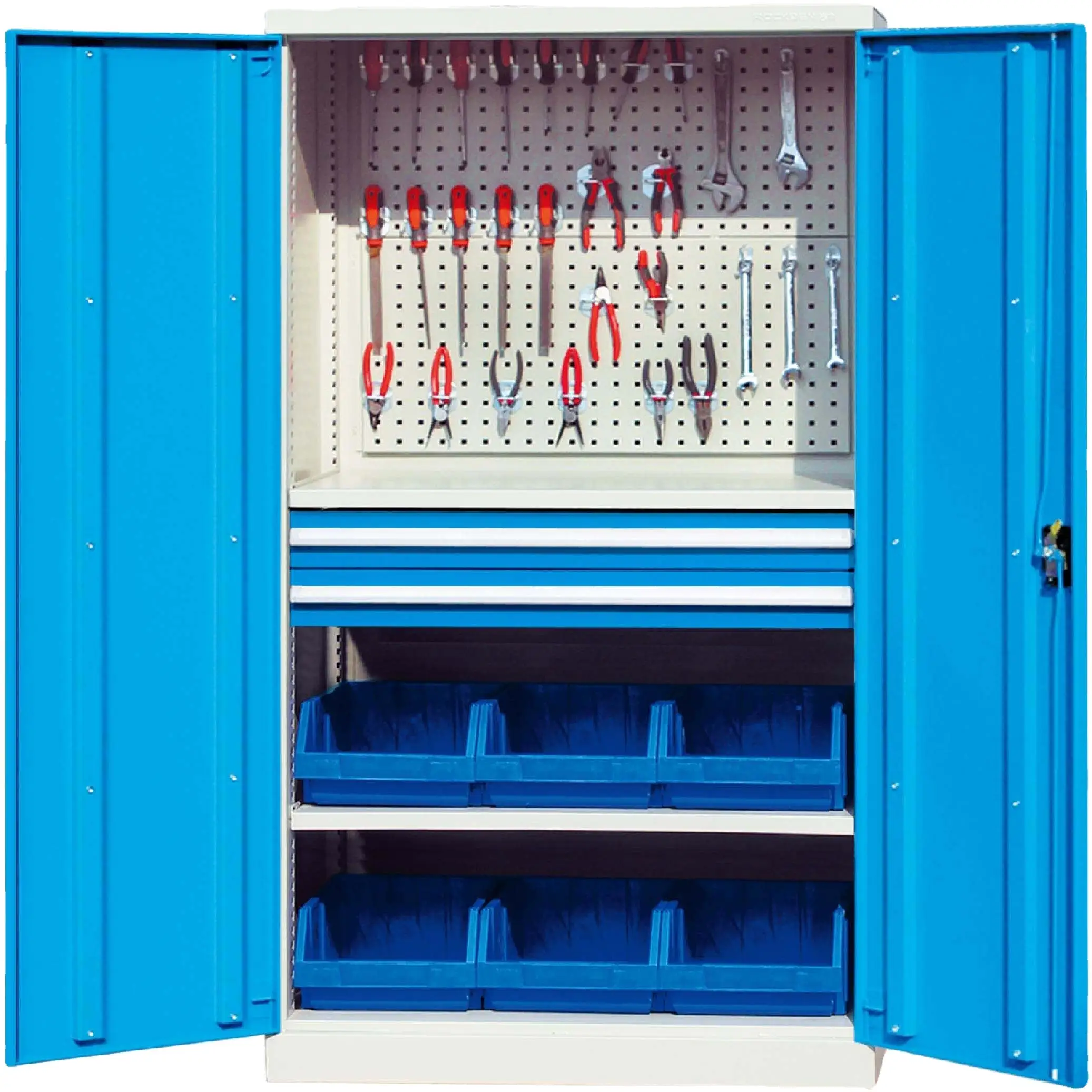 Rockben - E136030 -H180s Customized Tool Cabinet na may Mga Tool sa Mga Kabatanteng Drawer ng Pabrika at Mga Storage Cabinets 1