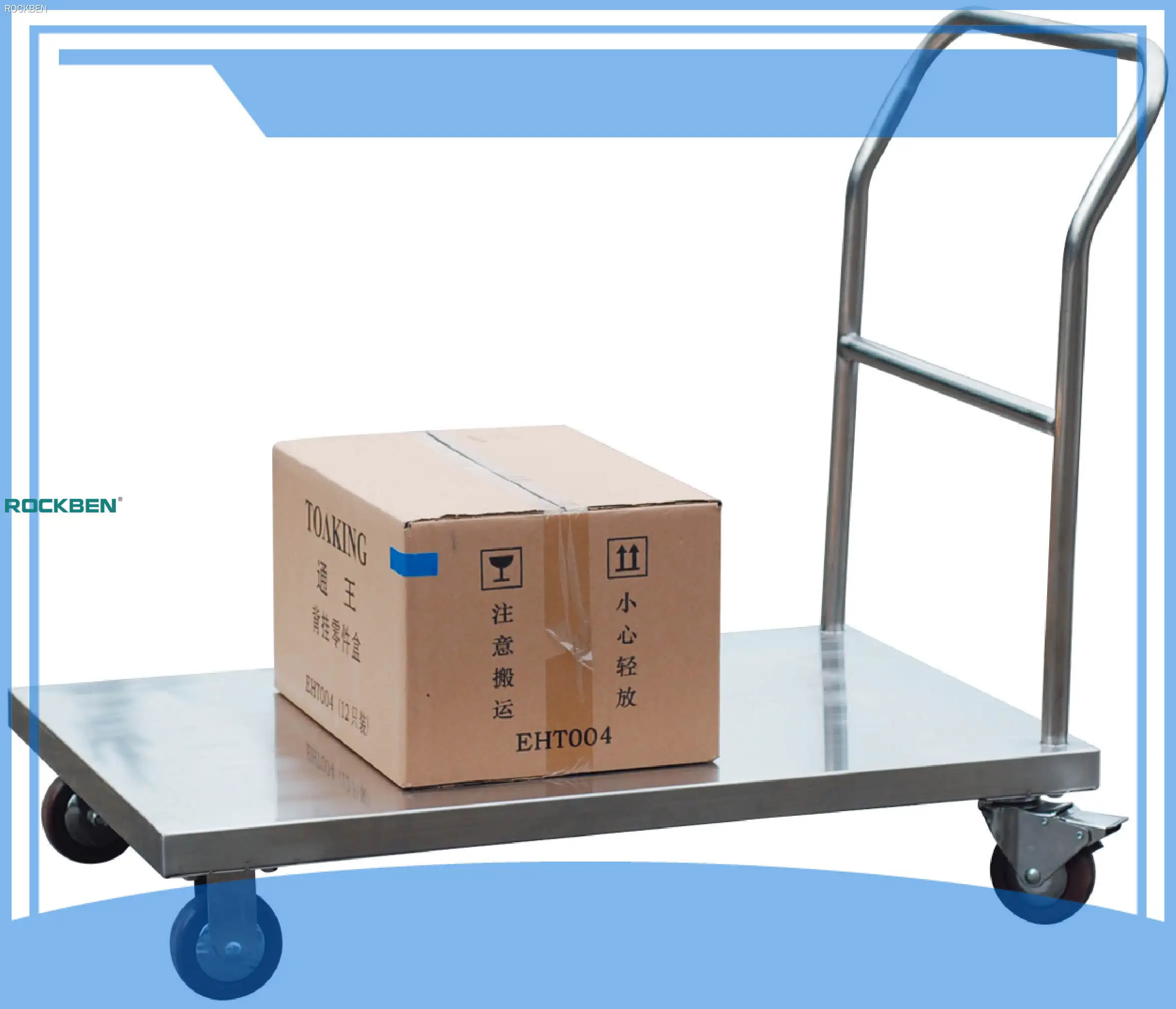 Customizable Stainless Steel Tool Cart with Handrails and Silent Casters 1