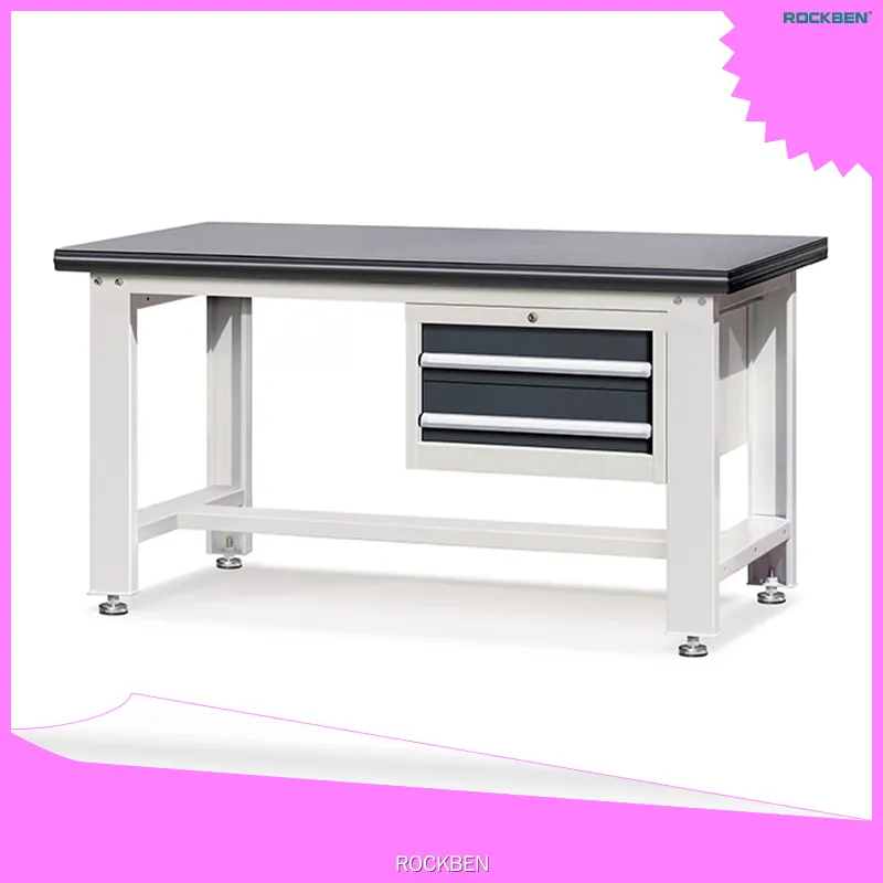 Heavy-Duty Mobile Tool Workbench with Adjustable Height and 2 Drawers 1