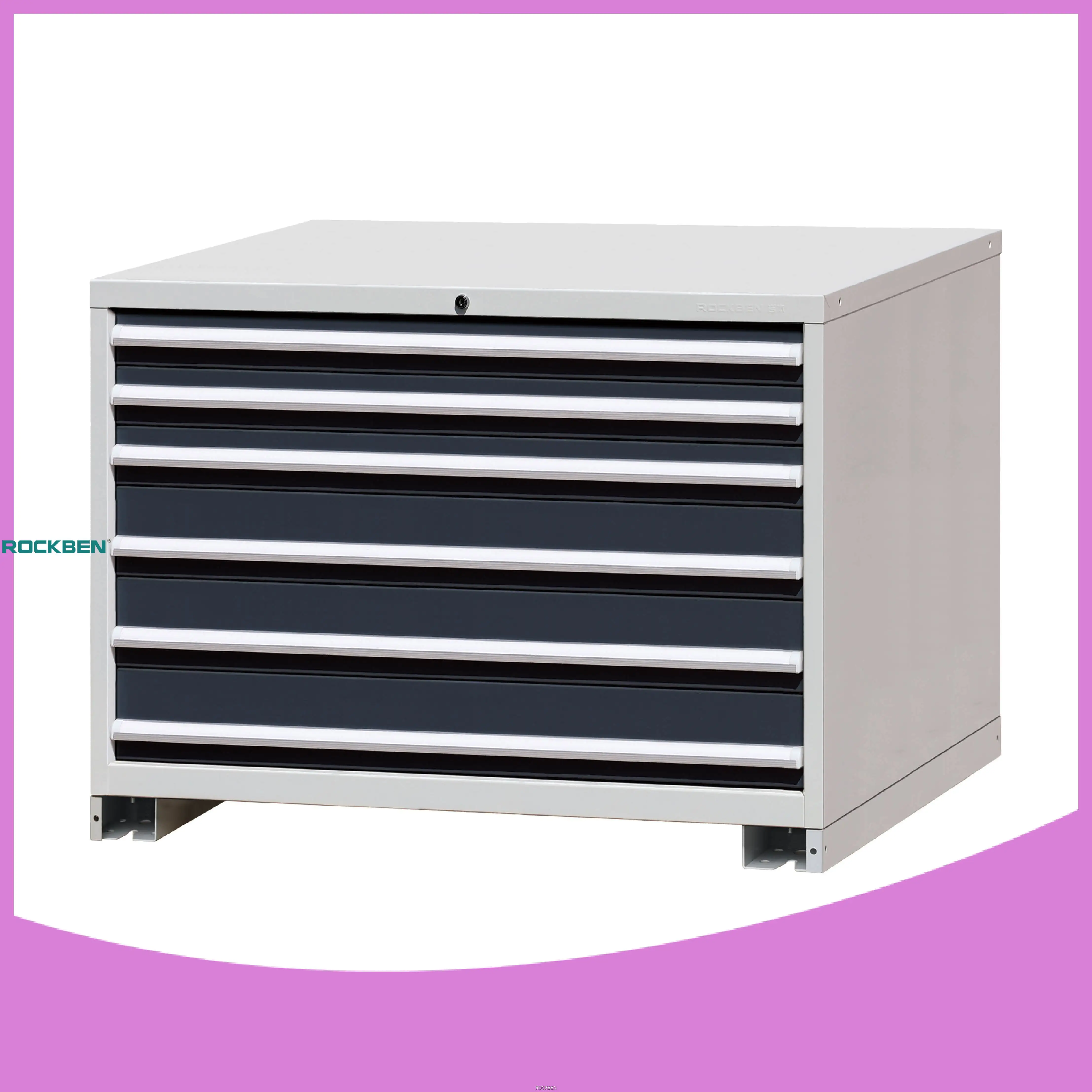 Heavy-Duty Six-Drawer Tool Cabinet with Safety Interlocking System 1