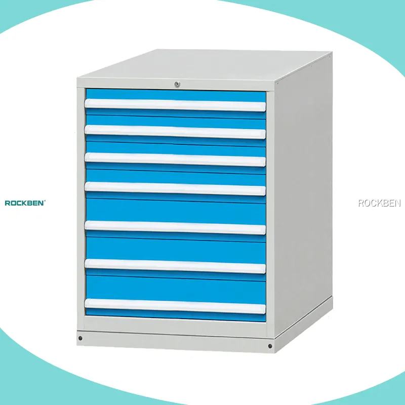48 7 Drawer Tool Cabinet: Cold-Rolled Steel, 200kg Capacity 1