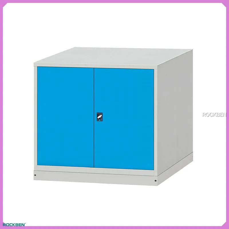 Stainless Steel Tool Cabinet - Double Door, Lockable, 2 Shelves 1