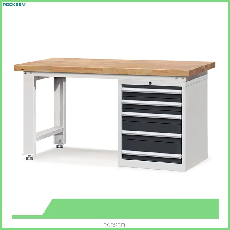 Industrial Workbench with 5 Drawers, 1000kg Capacity 1
