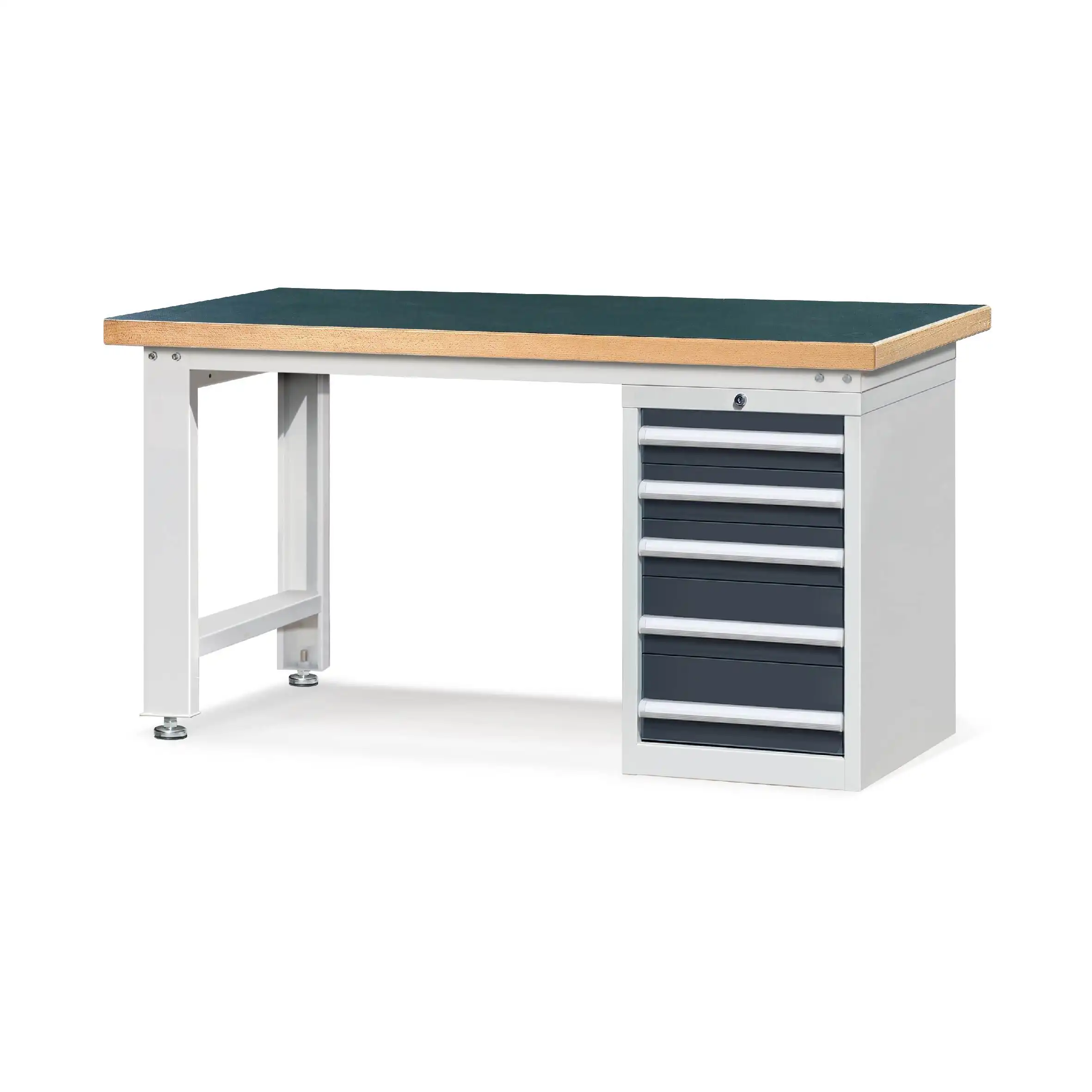 Heavy-duty Workbench with 5-Drawers Base Cabinet 1