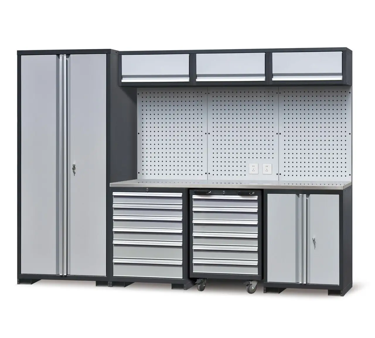 Garage Workstation 10 Piece Cabinet Set-3 1