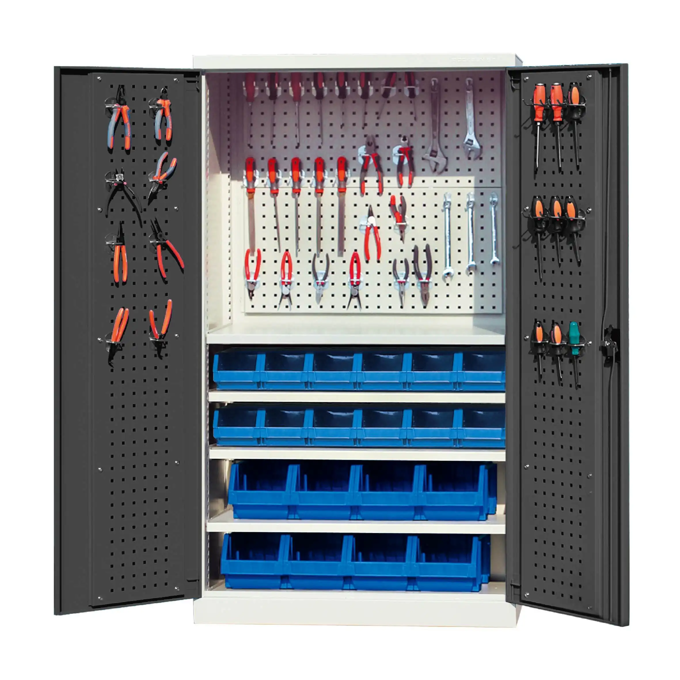 Pagbabinete sa Storage nga adunay sulud nga peGboard & Pegays 1