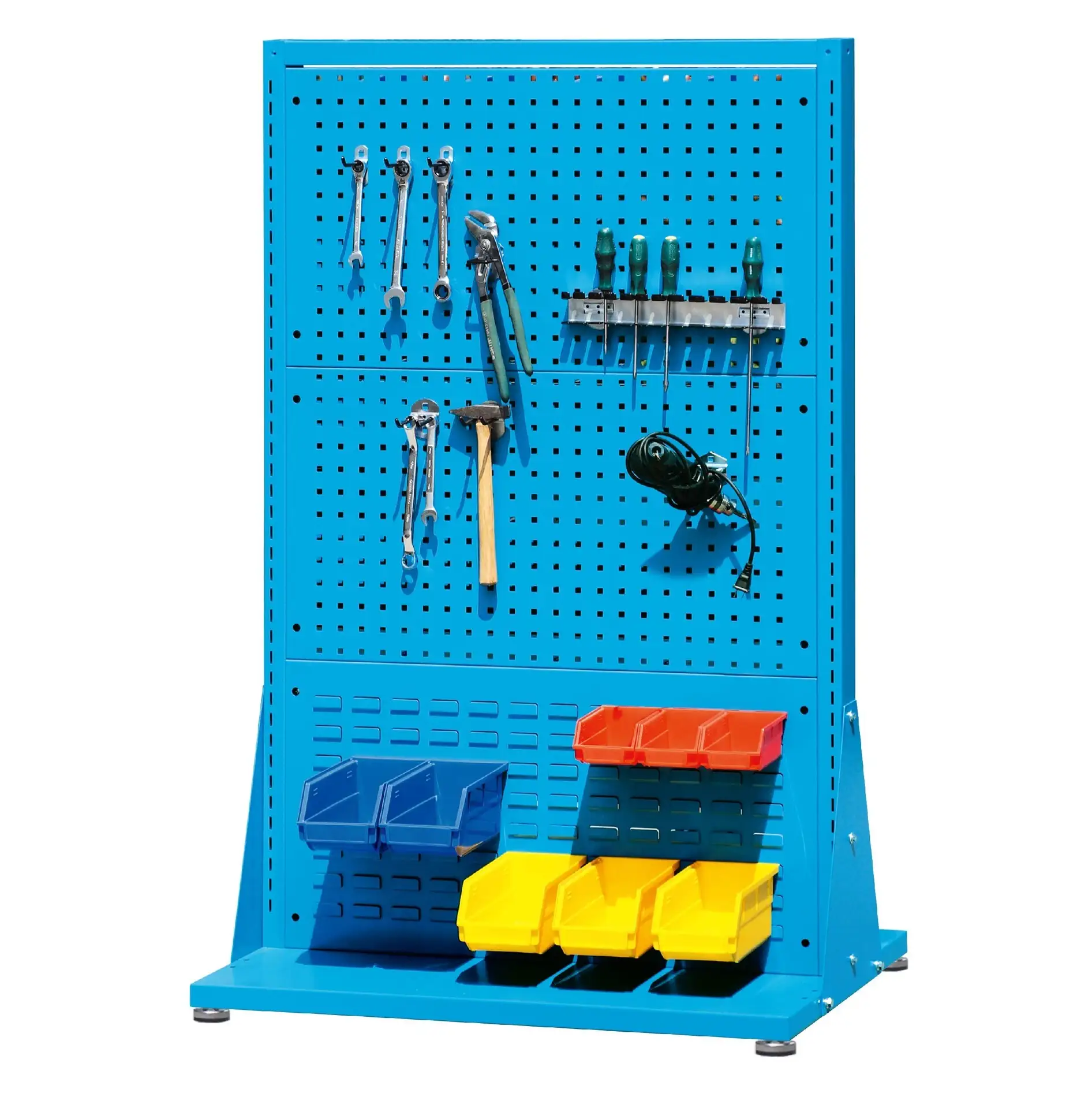 Tool Storage Hanging Rack with Bin Pegboard 1