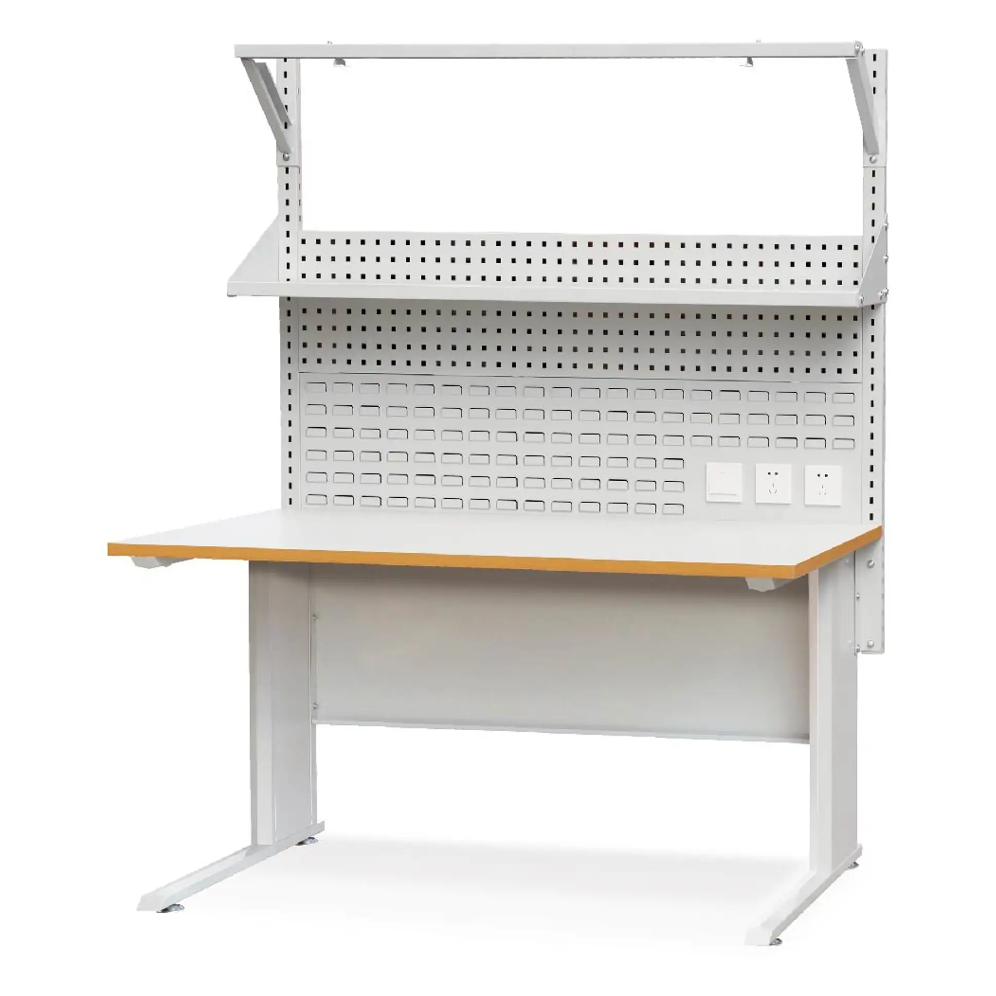 L-shaped ESD Workbench with Pegboard 1