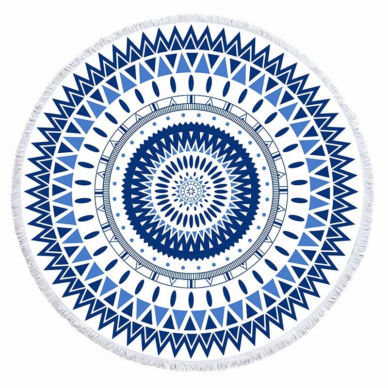 Ragmage Round Quick Dry Beach Towel Fluid Art 60x60inch 1