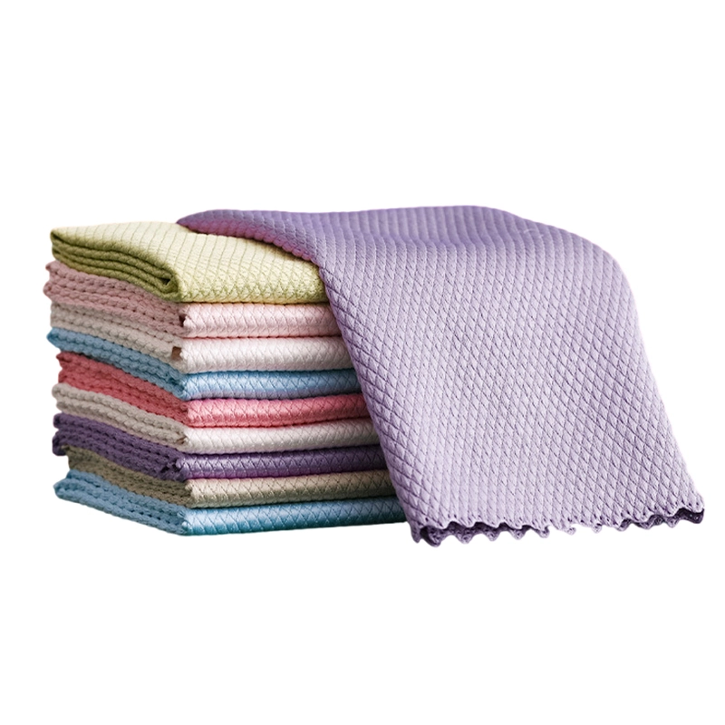 Microfiber Fish Scale Streak Free Miracle Cleaning Polishing Cloth 1