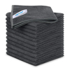 Microfiber Wholesale 12x12 Cleaning Cloth Pack of 12 Car Towel Black 2