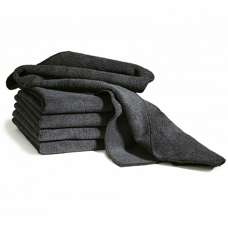 Microfiber Wholesale 12x12 Cleaning Cloth Pack of 12 Car Towel Black 7